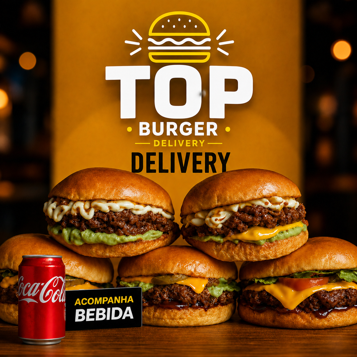 COMBO Família 5 Lanches + 5X Coca-Cola + 5X Fritas